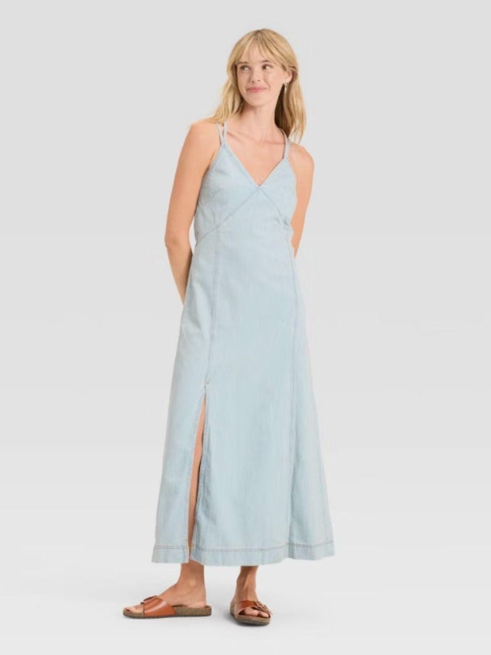 Universal thread denim maxi dress